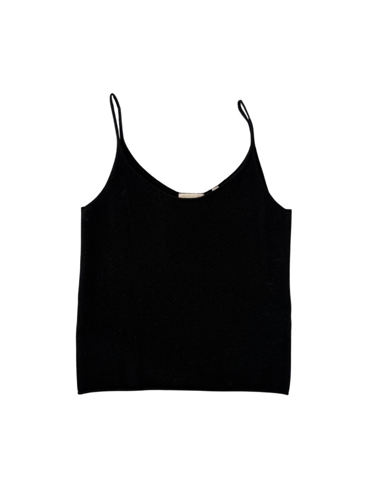 Dagmar Knitted Strap Top Cashmere Blend Black Cami Euc $490 S — image 2 of 5